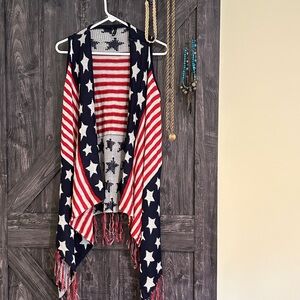 New Directions Knit Vest for Hippie Costume Look one size w/accessories